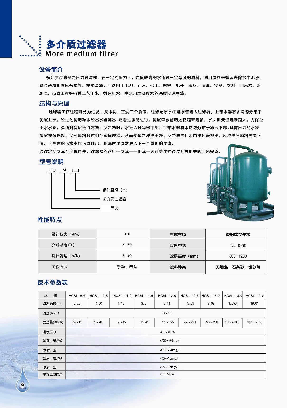 工泉牌多介質(zhì)過濾器產(chǎn)品彩頁